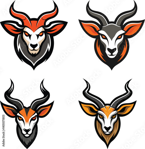 Kudu head mascot logo design vector