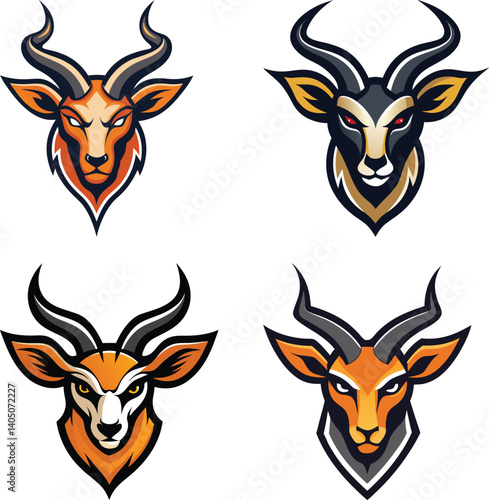 Kudu head mascot logo design vector