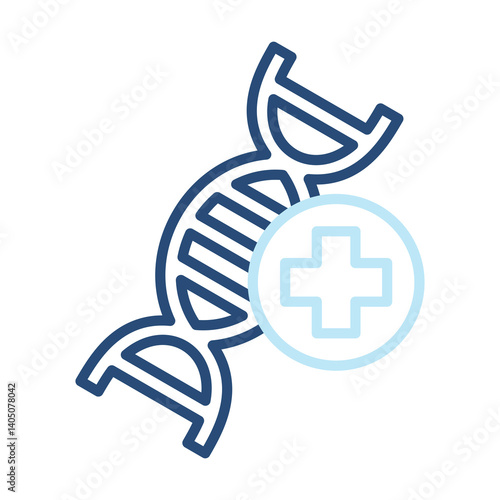 Biomedicine Icon Two Color Outline Style. Vector Illustration For Graphic Design