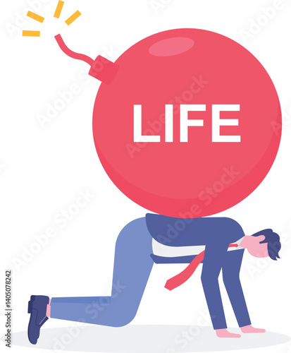 Social media illustration, business concept, web design

