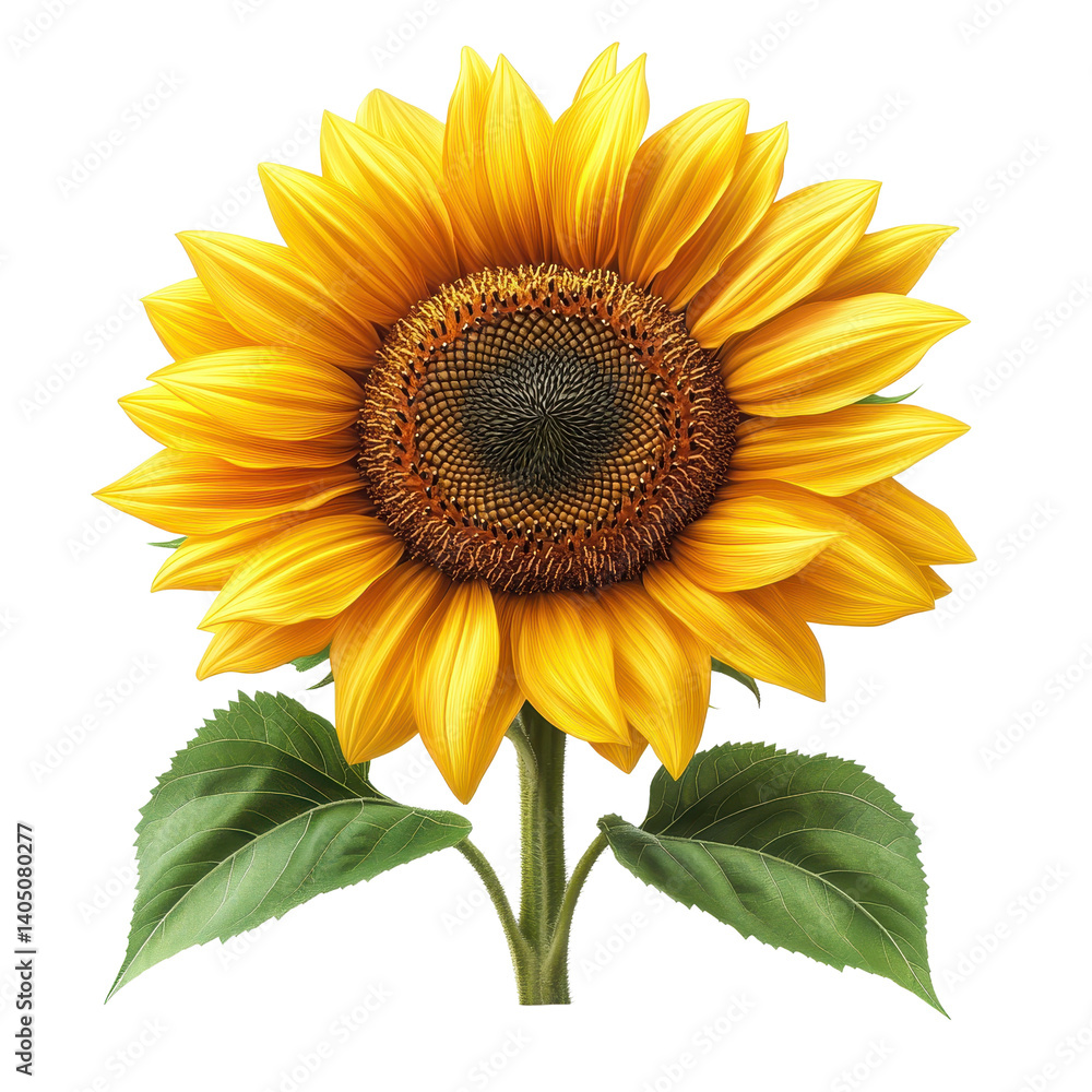 Obraz premium sunflower isolated on transparent background.