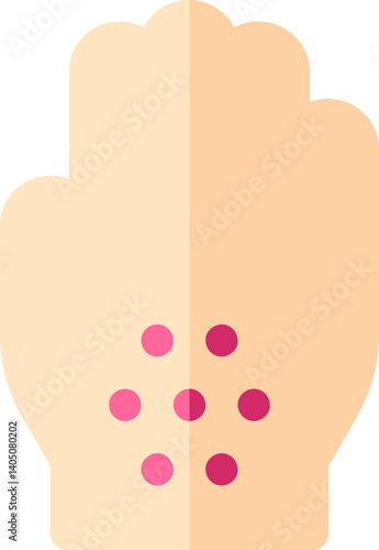 skin rash Illustration on a white background  