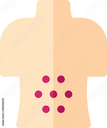 skin rash Illustration on a white background     
