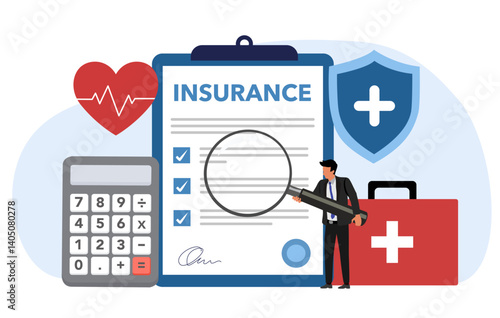 Insurance agent present insurance policy for family to protect from life and health accident. Health and life insurance policy, healthcare concept
