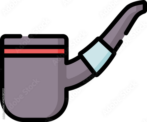 smoke pipe Illustration on a white background     