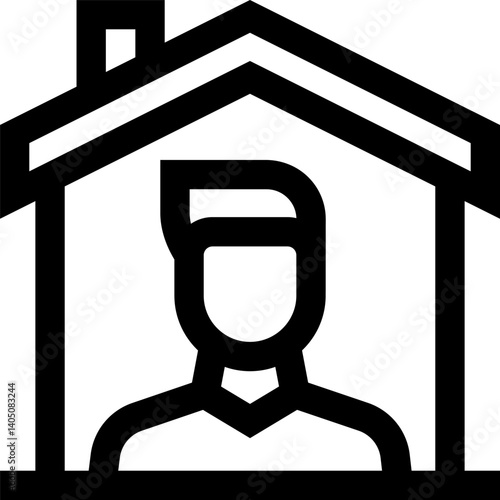 stay at home Illustration on a white background     