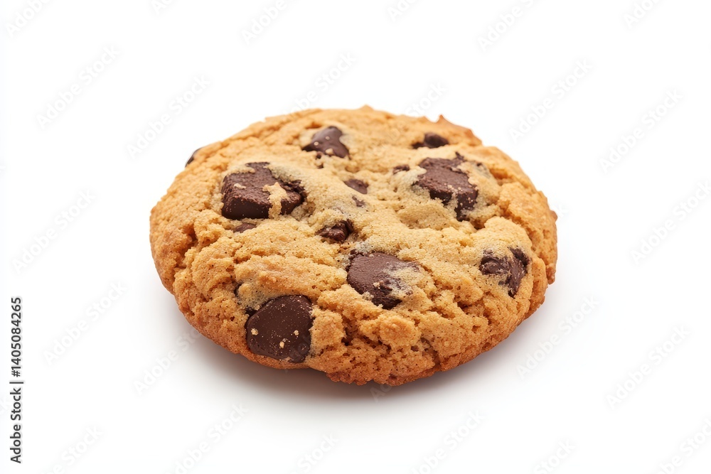 Round chocolate chip cookie, close up Round chocolate chip cookie, close up