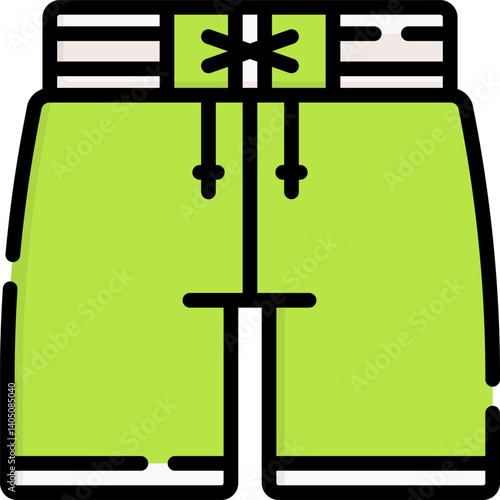 swimming trunks Illustration on a white background     