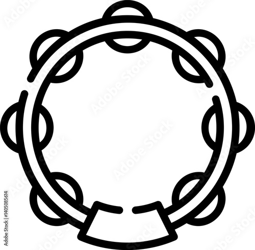 tambourine Illustration on a white background     