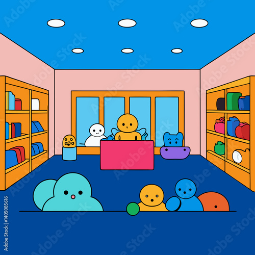 children room with toys