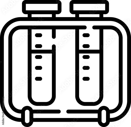 test tubes Illustration on a white background   