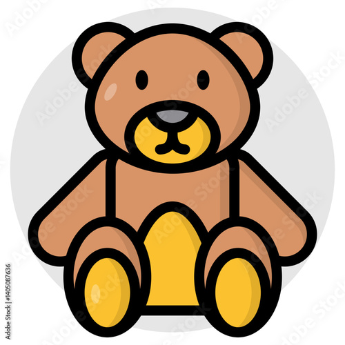 Modern design icon of teddy bear