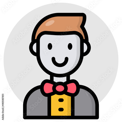 A beautiful design icon of groom 