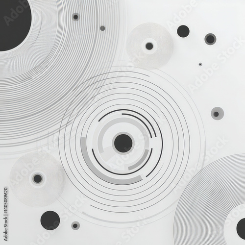 The image is a collage of circles and dots, with a white background
