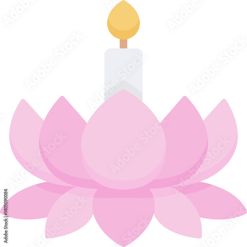 vesak Illustration on a white background     