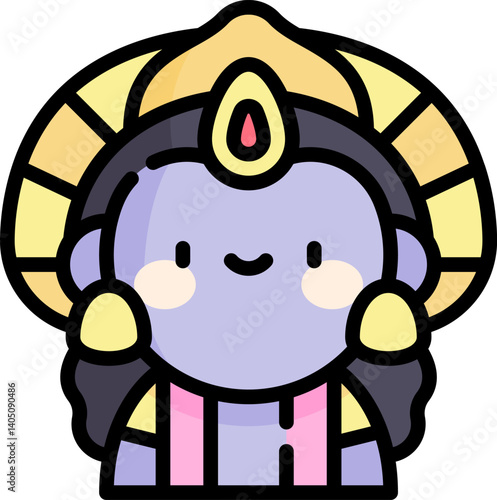 vishnu Illustration on a white background    