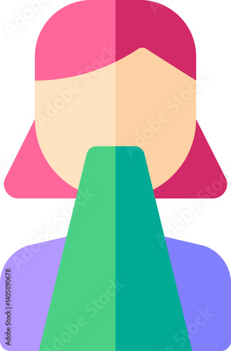 vomiting Illustration on a white background  