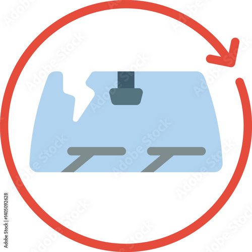 windscreen Illustration on a white background    