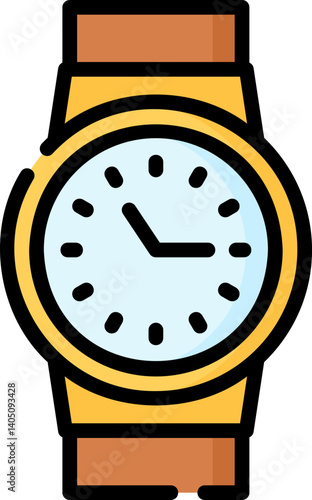 wristwatch Illustration on a white background    