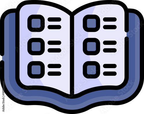 yearbook Illustration on a white background    