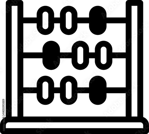 abacus Illustration on a white background 