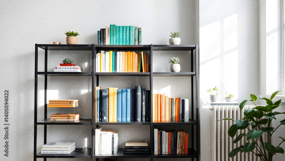 Sleek Modern Bookshelf Design Organized Books & Home Decor Sleek Modern Bookshelf Design Organized Books & Home Decor