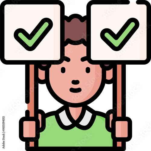 activist Illustration on a white background   