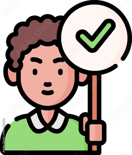 activist Illustration on a white background    