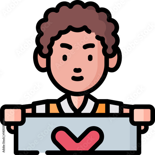 activist Illustration on a white background    