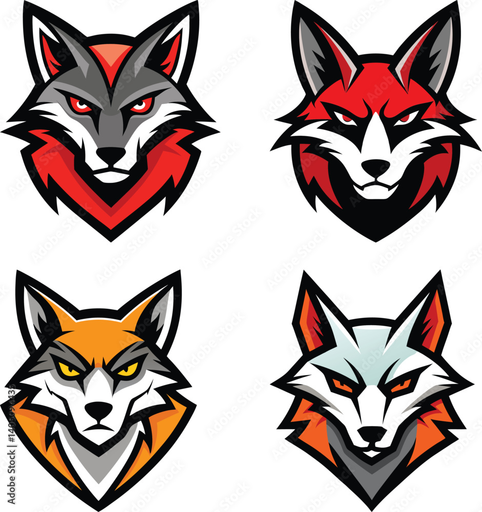 Obraz premium Jackal head mascot logo design vector