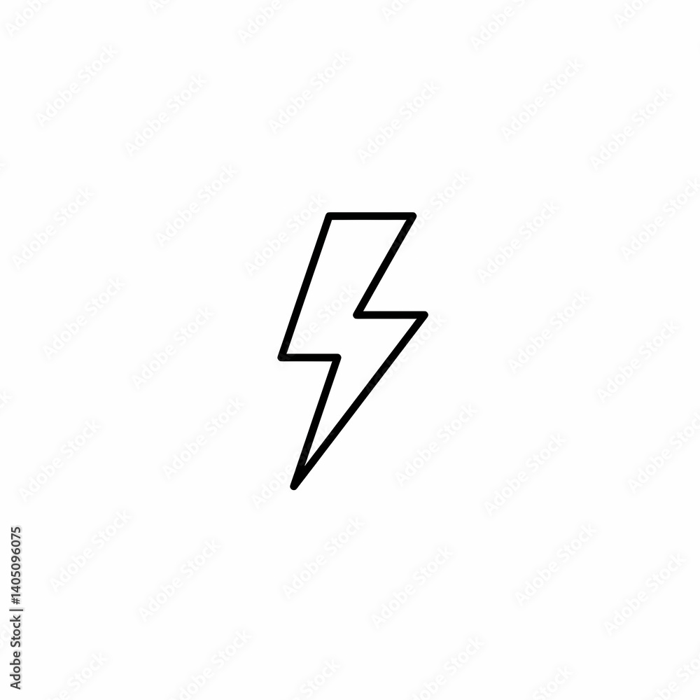 Simple Lightning Bolt Icon Vector Graphic Illustration Simple Lightning Bolt Icon Vector Graphic Illustration