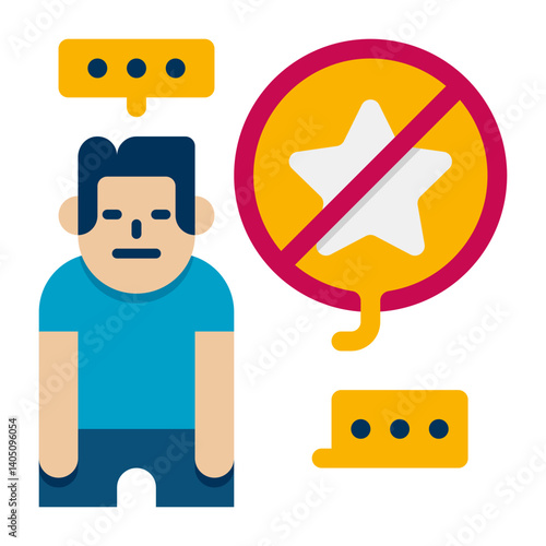 apathy Illustration on a white background    