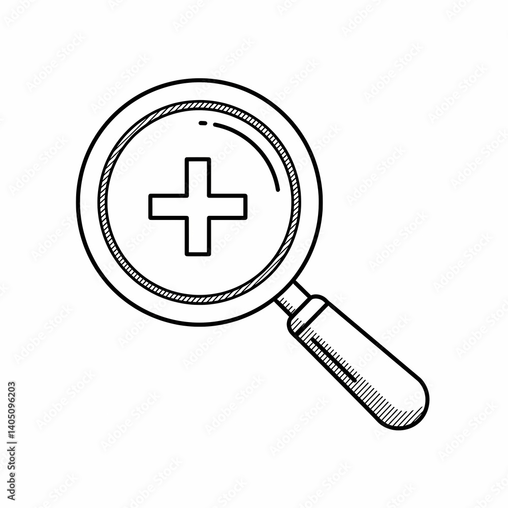 Magnifying Glass with Plus Sign Zoom In, Enhance, Add, Detail, Search Icon Magnifying Glass with Plus Sign Zoom In, Enhance, Add, Detail, Search Icon