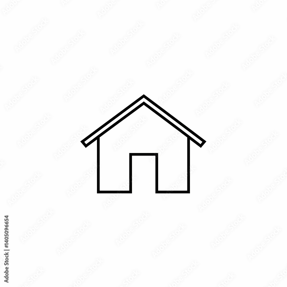 Simple Line Art House Icon Minimalist Home Symbol for Website or App Design Simple Line Art House Icon Minimalist Home Symbol for Website or App Design