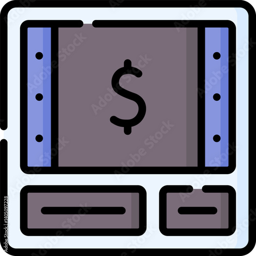 atm machine Illustration on a white background     