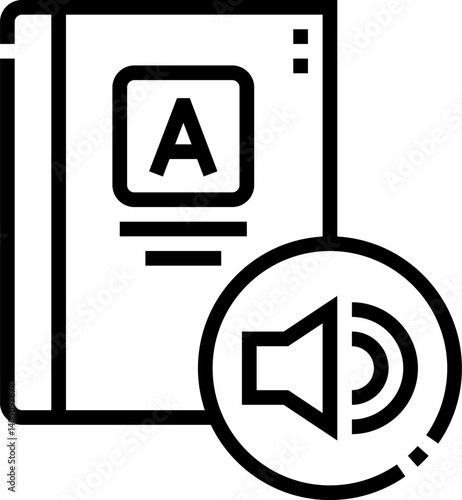 audiobook Illustration on a white background     
