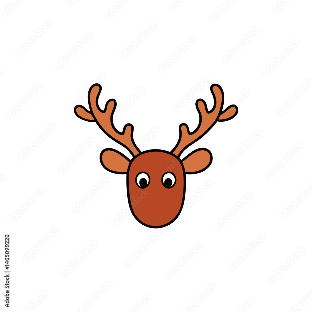 christmas reindeer with red ribbon christmas reindeer with red ribbon