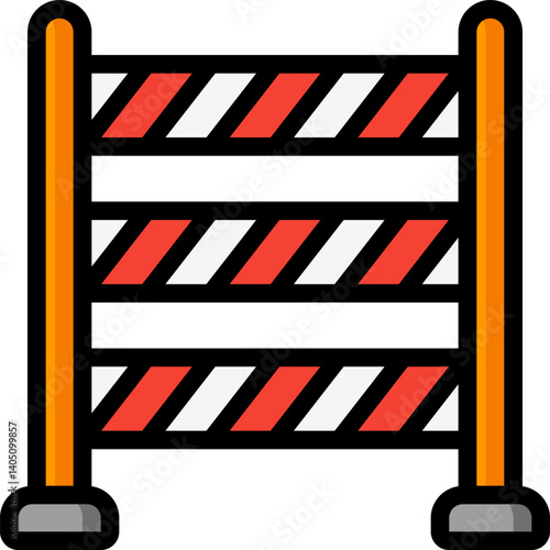 barrier Illustration on a white background  