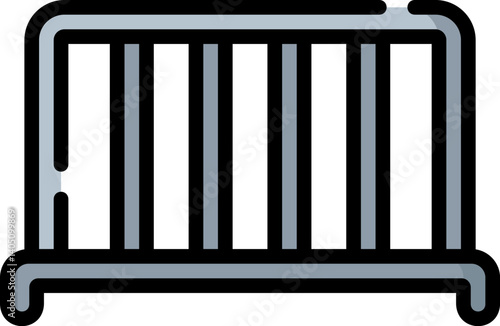 barricade Illustration on a white background    