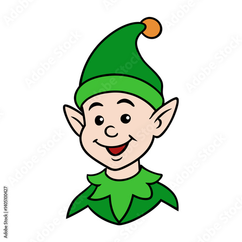 christmas elf with a gift box