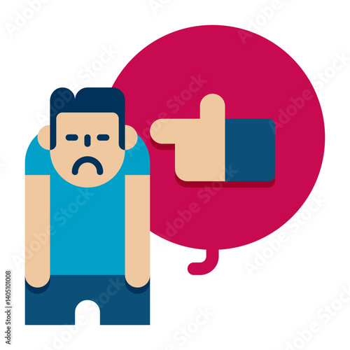 blame Illustration on a white background    