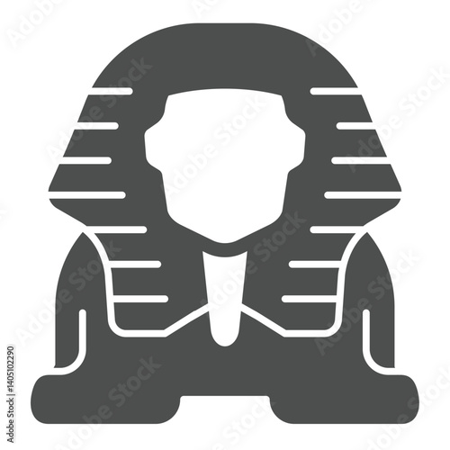 Swinx solid icon, egyptian culture concept. Vector graphics. Stone monument, egyptian sign on white background, glyph style icon for mobile or web design.