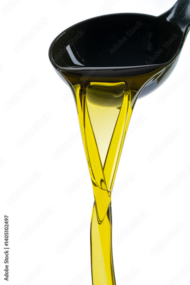 Organic olive oil on white background