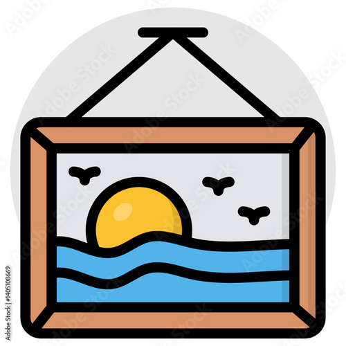 An icon design of hanging Picture 