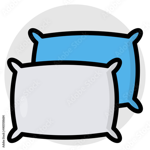 Creative design icon of pillows 