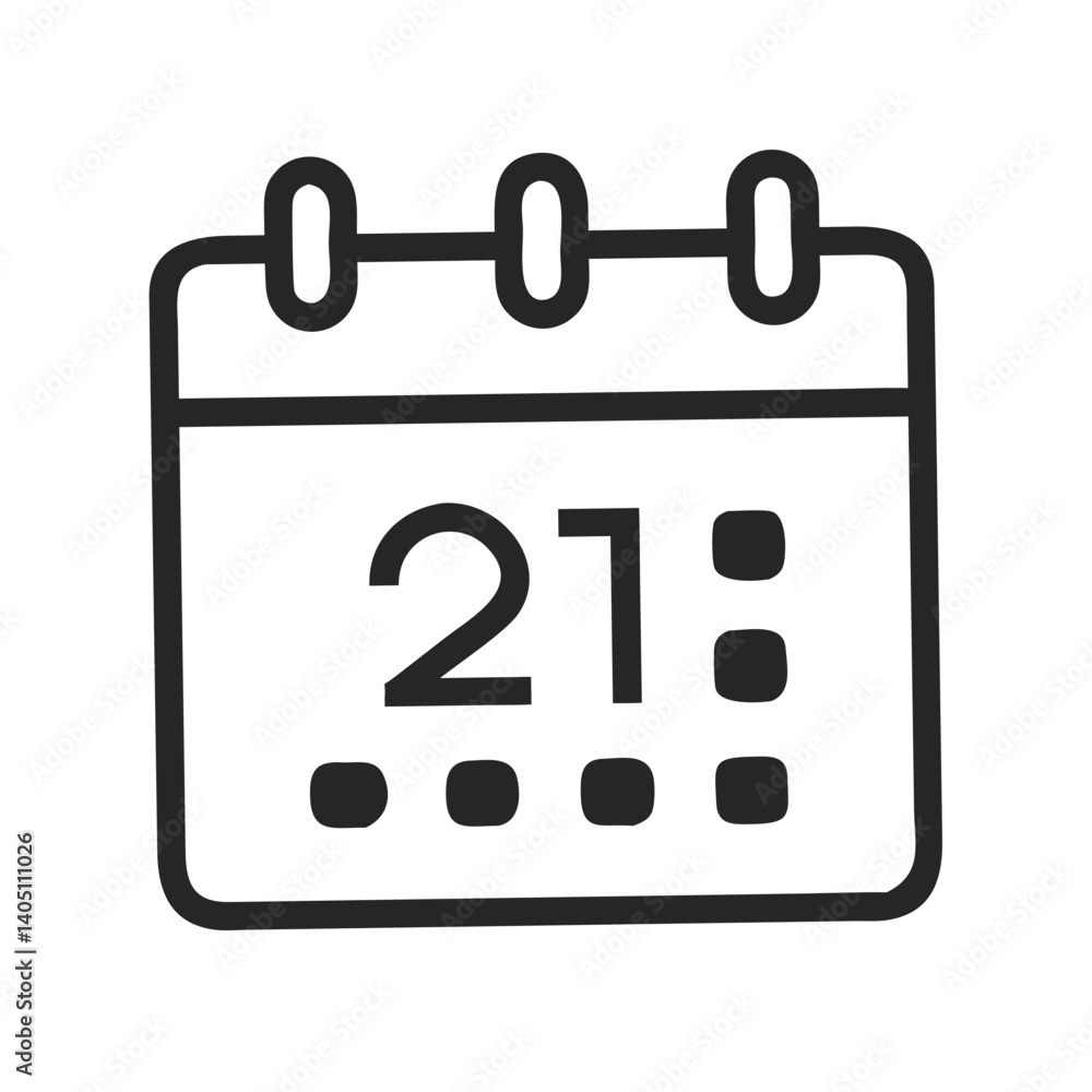 Calendar Icon Representing Date and Schedule Planning Calendar Icon Representing Date and Schedule Planning