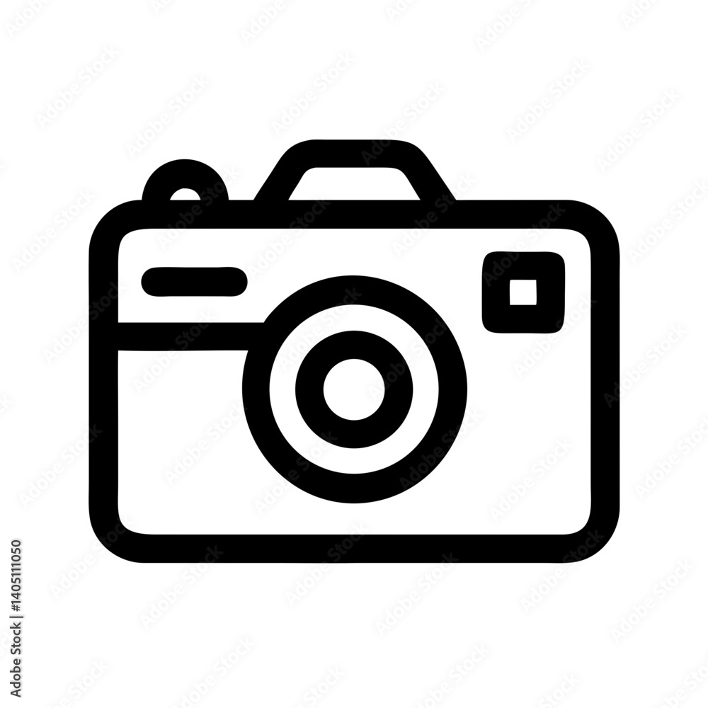 Camera with Image Icon Representing Photo Capture and Photography Camera with Image Icon Representing Photo Capture and Photography