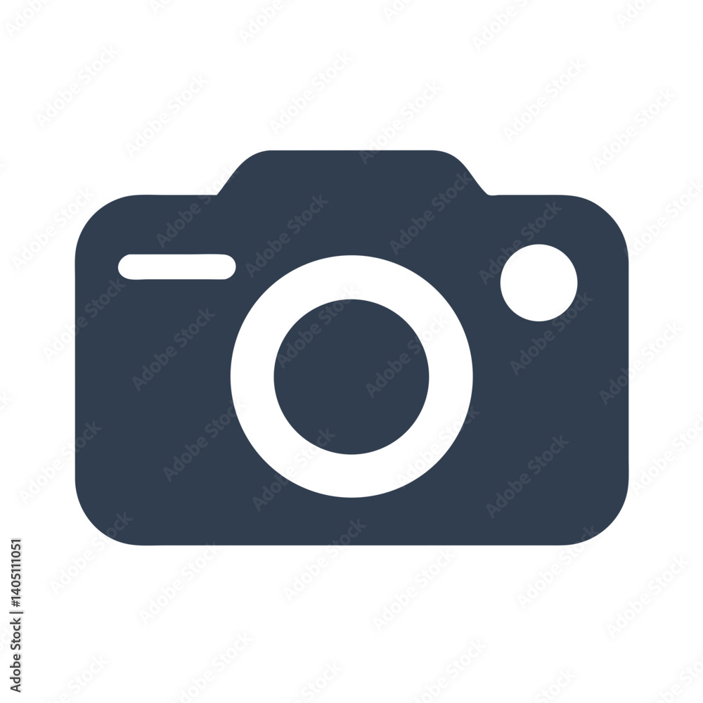 Camera with Image Icon Representing Photo Capture and Photography Camera with Image Icon Representing Photo Capture and Photography