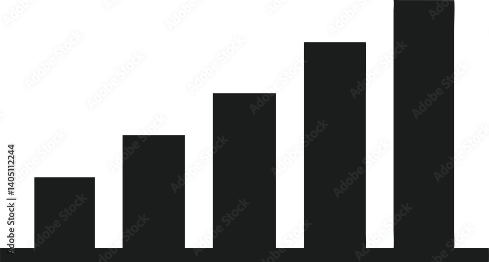bar chart increasing height silhouette bar chart increasing height silhouette