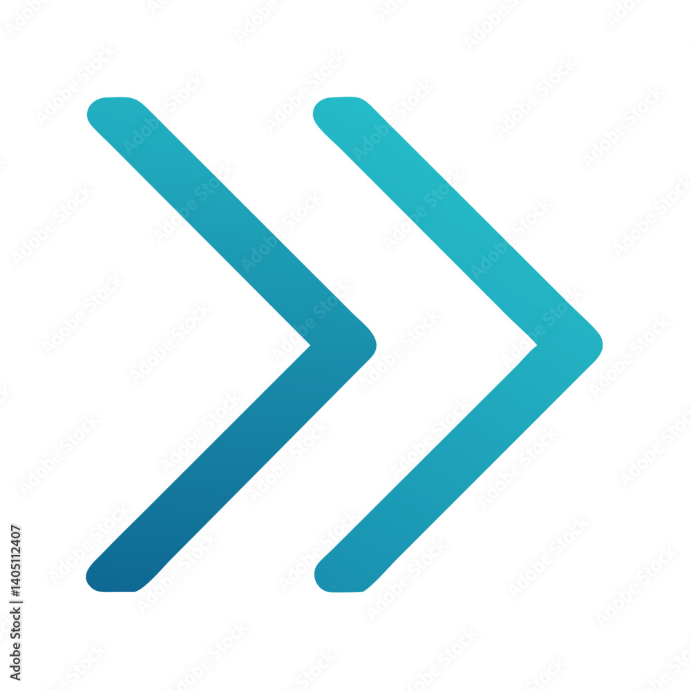Double Right Arrow Icon Representing Fast Forward and Quick Navigation Double Right Arrow Icon Representing Fast Forward and Quick Navigation